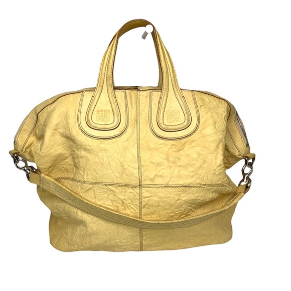 Givenchy cream yellow leather Nightingale bag large